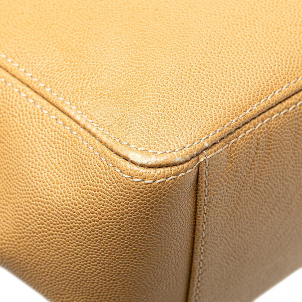 CHANEL Cream Caviar Leather Logo Shoulder Bag - Picture 6 of 14